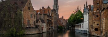 Dresde au coucher du soleil avec bâtiments historiques
