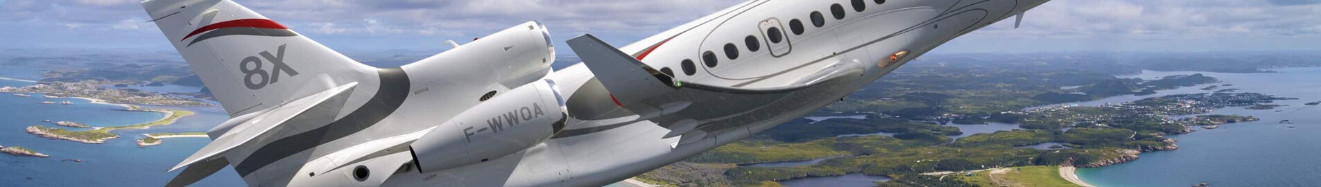 Falcon 8X patobulintas salonas